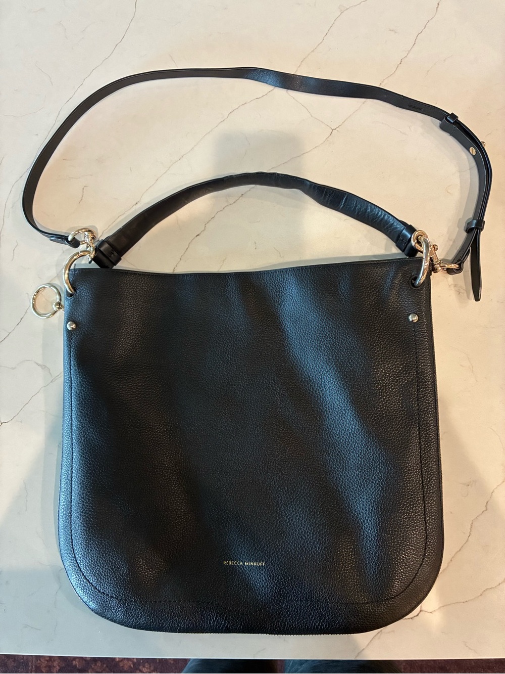Rebecca Minkoff Black Pebbled Leather Shoulder Bag - Picture 2 of 8